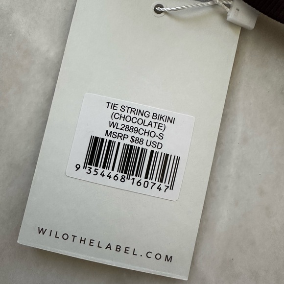 Wilo The Label Chocolate Ribbed String Bikini Set - Picture 3 of 8